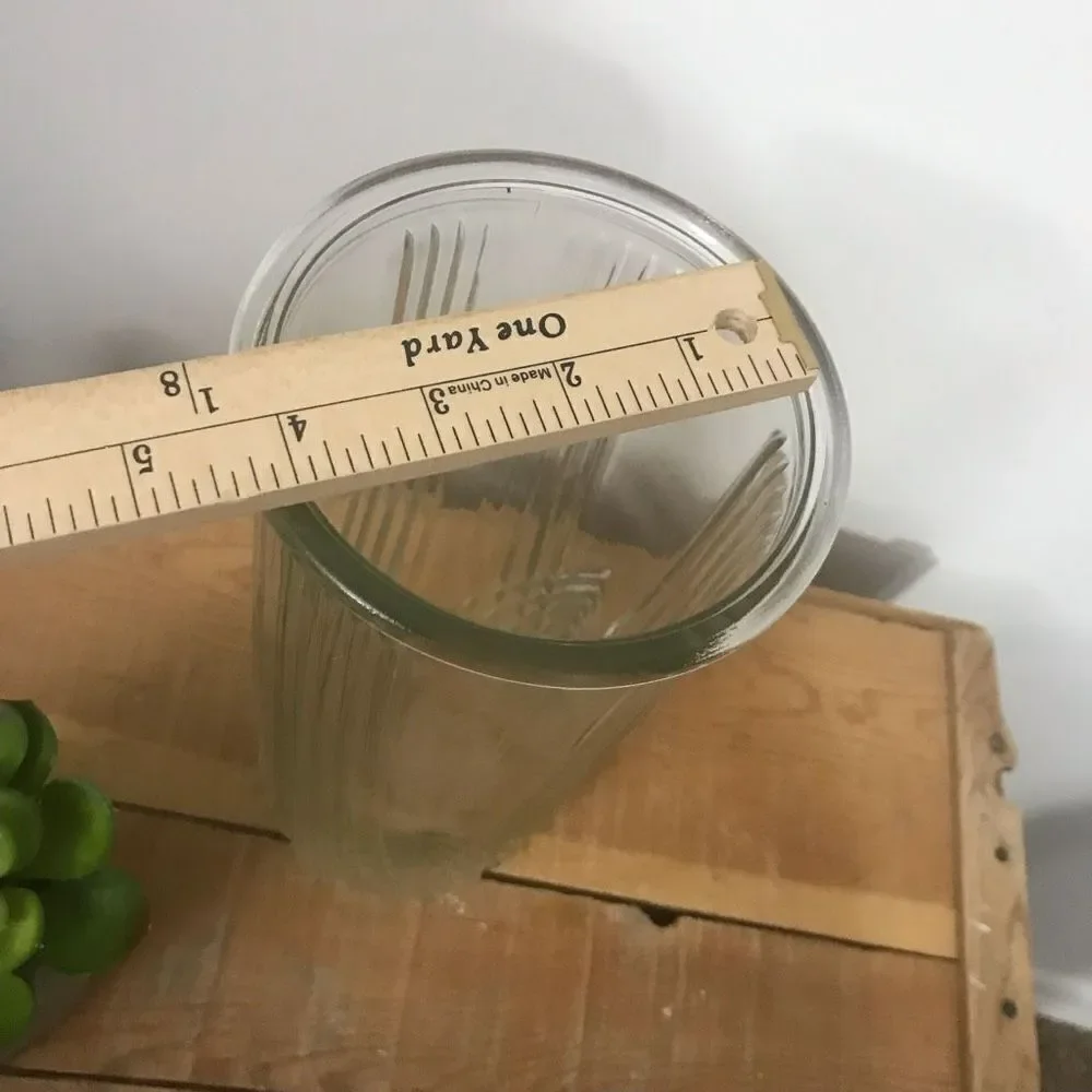 Vintage Hoosier Clear Glass Ribbed Vase 4080-A 31‎